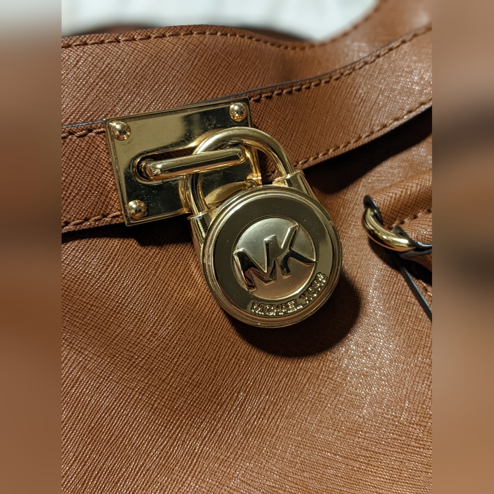 Michael kors gold & brown purse With Wallet - Picture 4 of 14